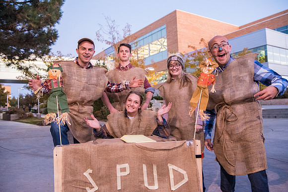 The Chariot Race was held in between the I-Center and the Manwaring student center as part of the Spirit Week celebrations. Fall Semester.