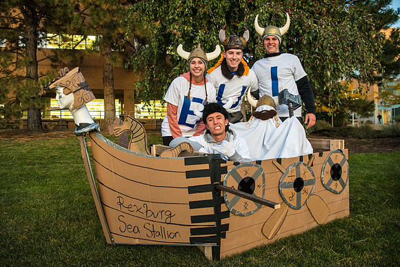 The Chariot Race was held in between the I-Center and the Manwaring student center as part of the Spirit Week celebrations. Fall Semester.