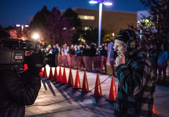 The Chariot Race was held in between the I-Center and the Manwaring student center as part of the Spirit Week celebrations. Fall Semester.