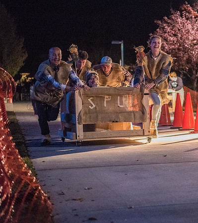 The Chariot Race was held in between the I-Center and the Manwaring student center as part of the Spirit Week celebrations. Fall Semester.