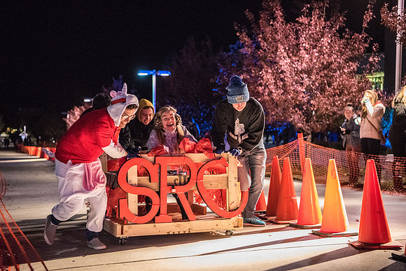 The Chariot Race was held in between the I-Center and the Manwaring student center as part of the Spirit Week celebrations. Fall Semester.