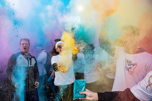 The color fun run was held as part of Spirit Week activities on the upper playing field. Fall Semester.