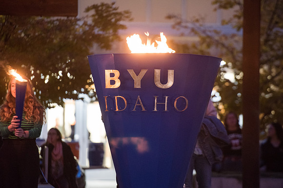 BYU-Idaho Spirit Week Activities. Torch Lighting. Fall Semester