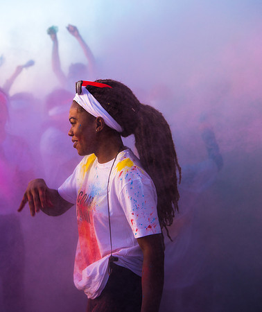 The color fun run was held as part of Spirit Week activities on the upper playing field. Fall Semester.