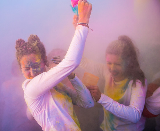 The color fun run was held as part of Spirit Week activities on the upper playing field. Fall Semester.