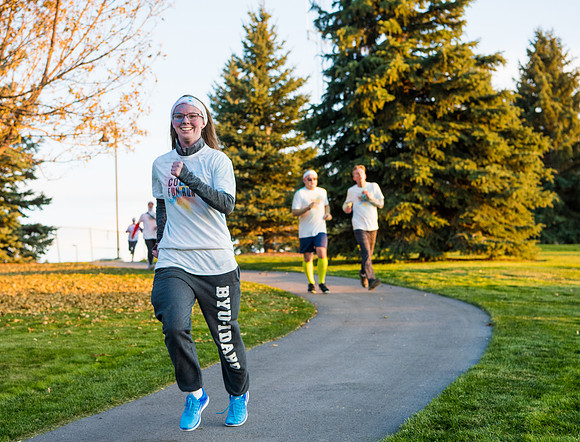 The color fun run was held as part of Spirit Week activities on the upper playing field. Fall Semester.