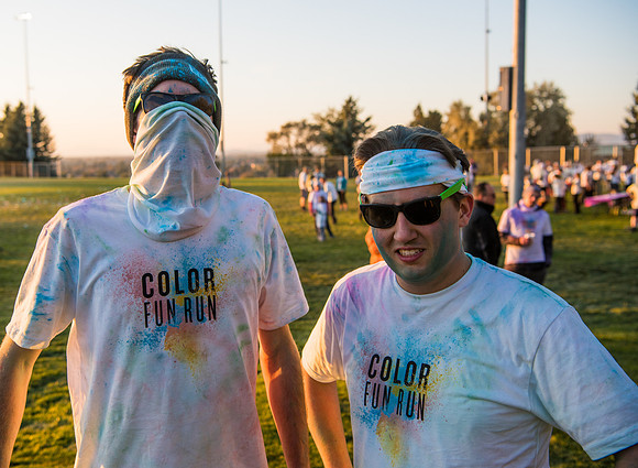 The color fun run was held as part of Spirit Week activities on the upper playing field. Fall Semester.