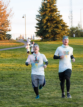 The color fun run was held as part of Spirit Week activities on the upper playing field. Fall Semester.