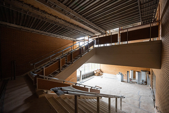 Construction progress for the David O McKay Library