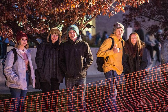 Chariot Races: teams race up the sidewalk between the BYU-Idaho Center and the Manwaring Center.