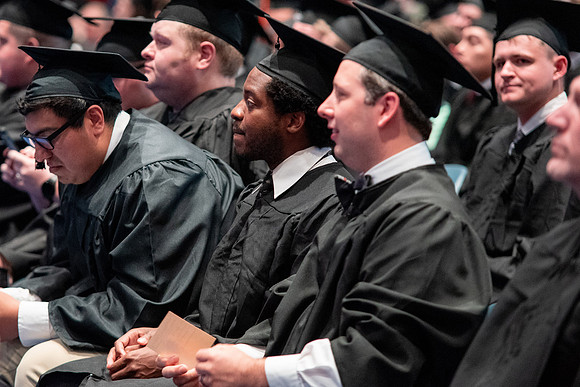 Graduates during convocation of the College of Physical Sciences and Engineering.