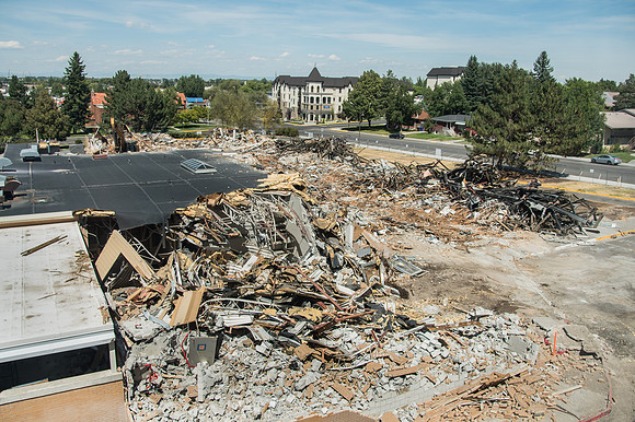 BYU-Idaho Kirkham building demolition. Summer Term