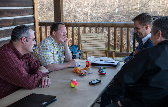 University Relations Communications, Creative Services retreat at the Sky Mountain Lodge near Victor, Idaho.