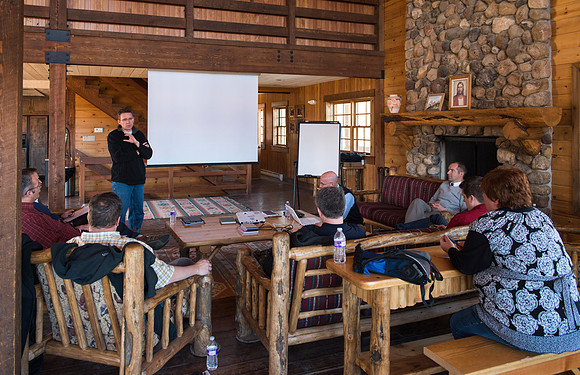 University Relations Communications, Creative Services retreat at the Sky Mountain Lodge near Victor, Idaho.