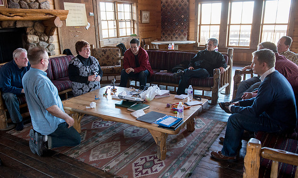 University Relations Communications, Creative Services retreat at the Sky Mountain Lodge near Victor, Idaho.
