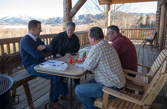 University Relations Communications, Creative Services retreat at the Sky Mountain Lodge near Victor, Idaho.
