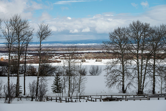 View from Sky Mountain Lodge near Victor in eastern Idaho.