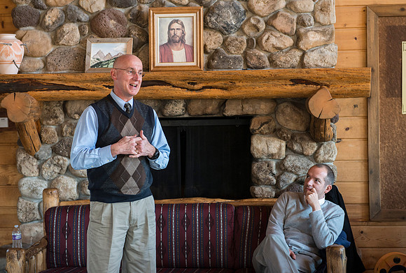 University Relations Communications, Creative Services retreat at the Sky Mountain Lodge near Victor, Idaho.  Samuel Clay &amp; Yohan Delton of the Psychology Department gave a presentation on dealing