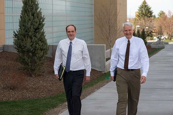 Employees on campus.
