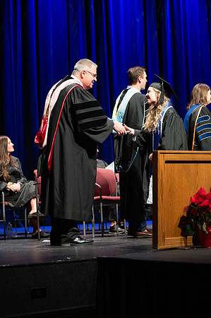 Graduates during convocation for the College of Academic Success & Interdisciplinary Studies. Speakers: Kevin Brower, Jenna Kate Wilson, Tyler Christensen