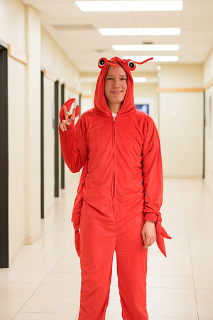 Students dressing up for Halloween