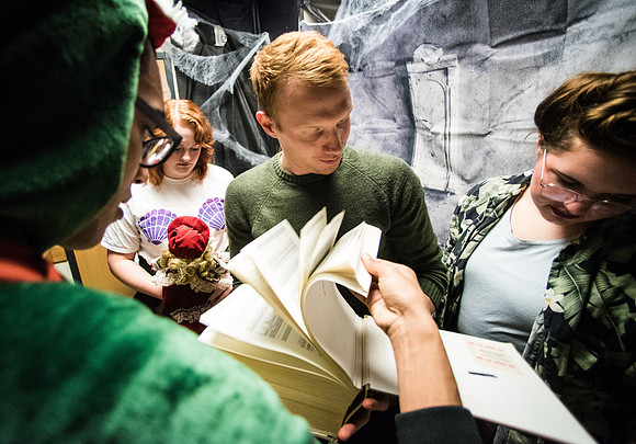 Spooktacular was a campus Halloween party which included dancing, games, activities, food, and more throughout campus. Fall Semester.