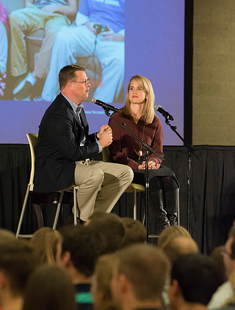 The Gilberts host a Date night in the BYU-Idaho Center.
