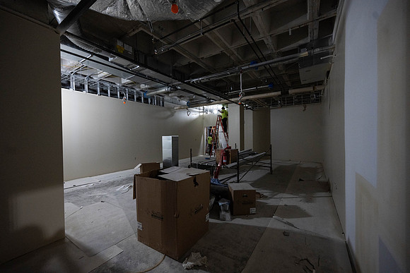 Construction progress for the David O McKay Library