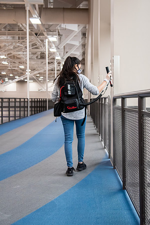 Students sanitizing Oct 2020
