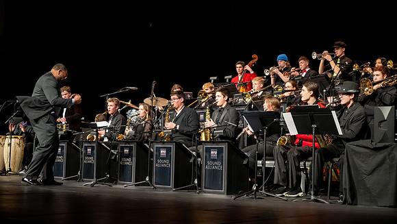 Students, alumni, and Sound Alliance and Vocal Union all participate in Jazz fest.