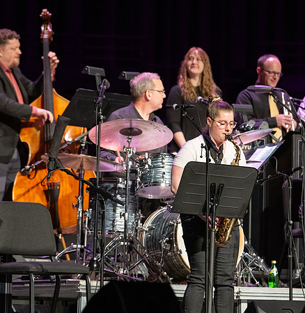 Students, alumni, and Sound Alliance and Vocal Union all participate in Jazz fest.
