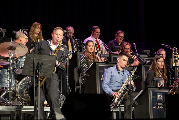 Students, alumni, and Sound Alliance and Vocal Union all participate in Jazz fest.