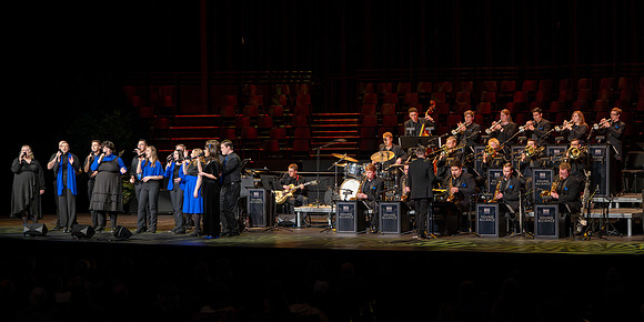 Students, alumni, and Sound Alliance and Vocal Union all participate in Jazz fest.