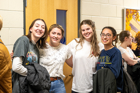 Students gather in the Manwaring Center to have fun in their family home evening groups.