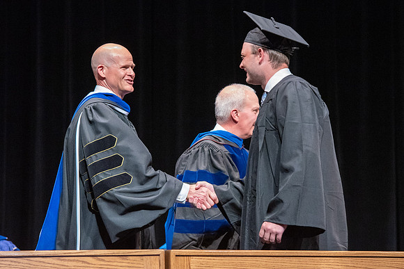 Graduates during convocation of the College of Physical Sciences and Engineering.