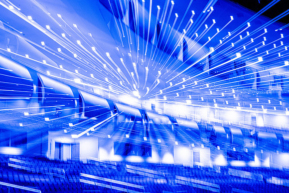 Abstract motion in the BYUI-Center Auditorium.
