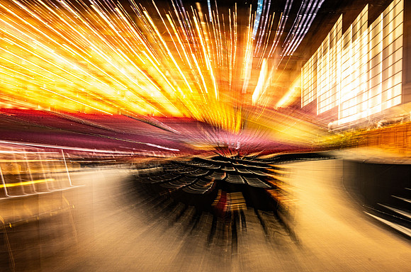 Abstract motion in the BYUI-Center Auditorium.