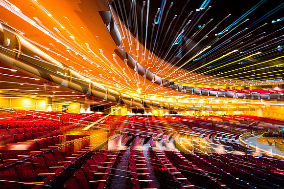Abstract motion in the BYUI-Center Auditorium.