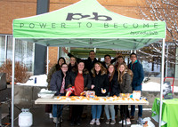 Power to Become council gives away free hotdogs to students to help get them excited to go to the P2B event.