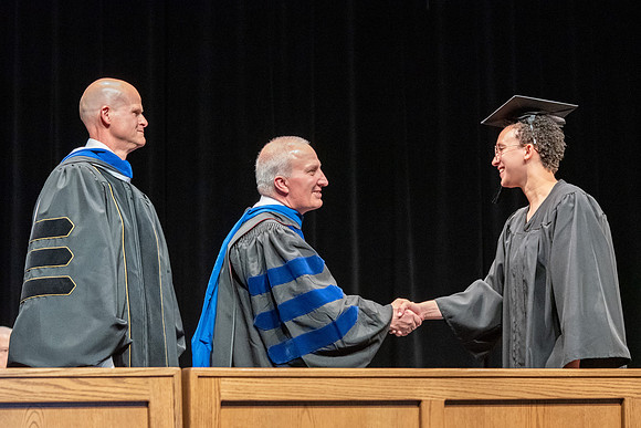 Graduates during convocation of the College of Physical Sciences and Engineering.