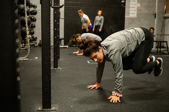 Spartan SGX/HIIT is a crossfit style fitness class held in the Hart fitness center.