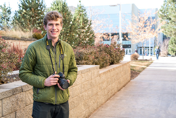 Students take advantage of a beautiful November day on the campus of BYU-Idaho.
