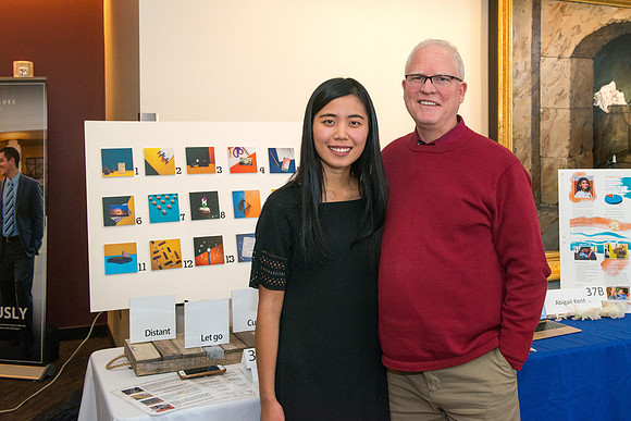 Communication students in their last year submit and present a project at the Senior Showcase.