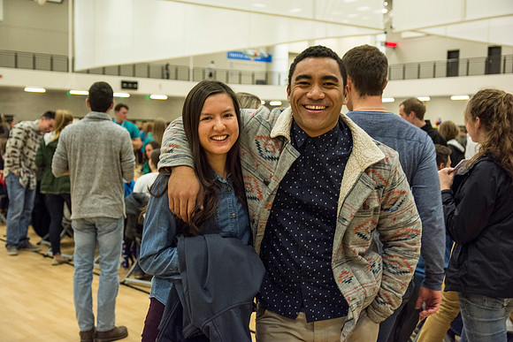 Students do a variety of service activies together with their dates.