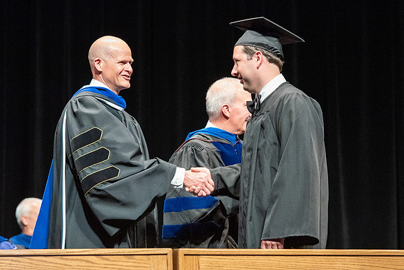 Graduates during convocation of the College of Physical Sciences and Engineering.