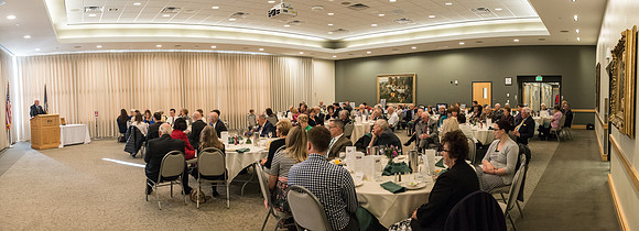 Emeritus Breakfast, Nov 2018, BYU-Idaho Alumni Award of excellence was awarded to Jon Beesley.