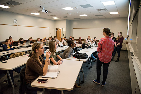 Animal Science majors listen and learn in the classroom.
