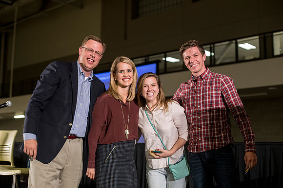 The Gilberts host a Date night in the BYU-Idaho Center.