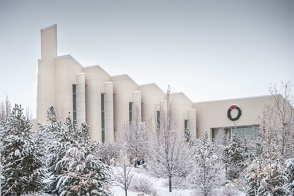 BYU-Idaho Campus during Winter. Taylor Building. Fall Semester
