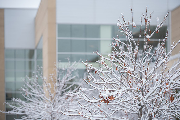 BYU-Idaho Campus during Winter. iCenter Building. Fall Semester